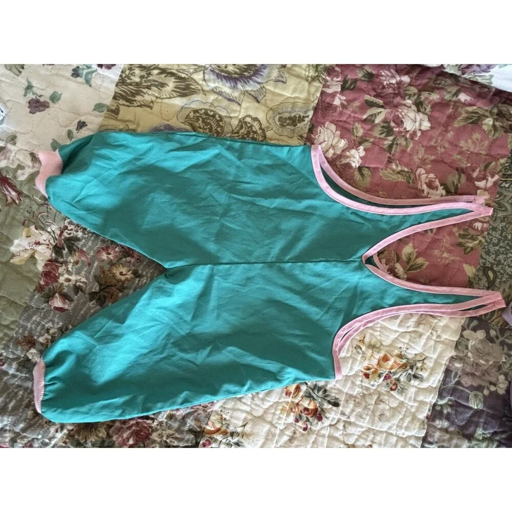 Vintage Oopsie Daisy Doll Outfit Teal And Pink Tie Shoulder